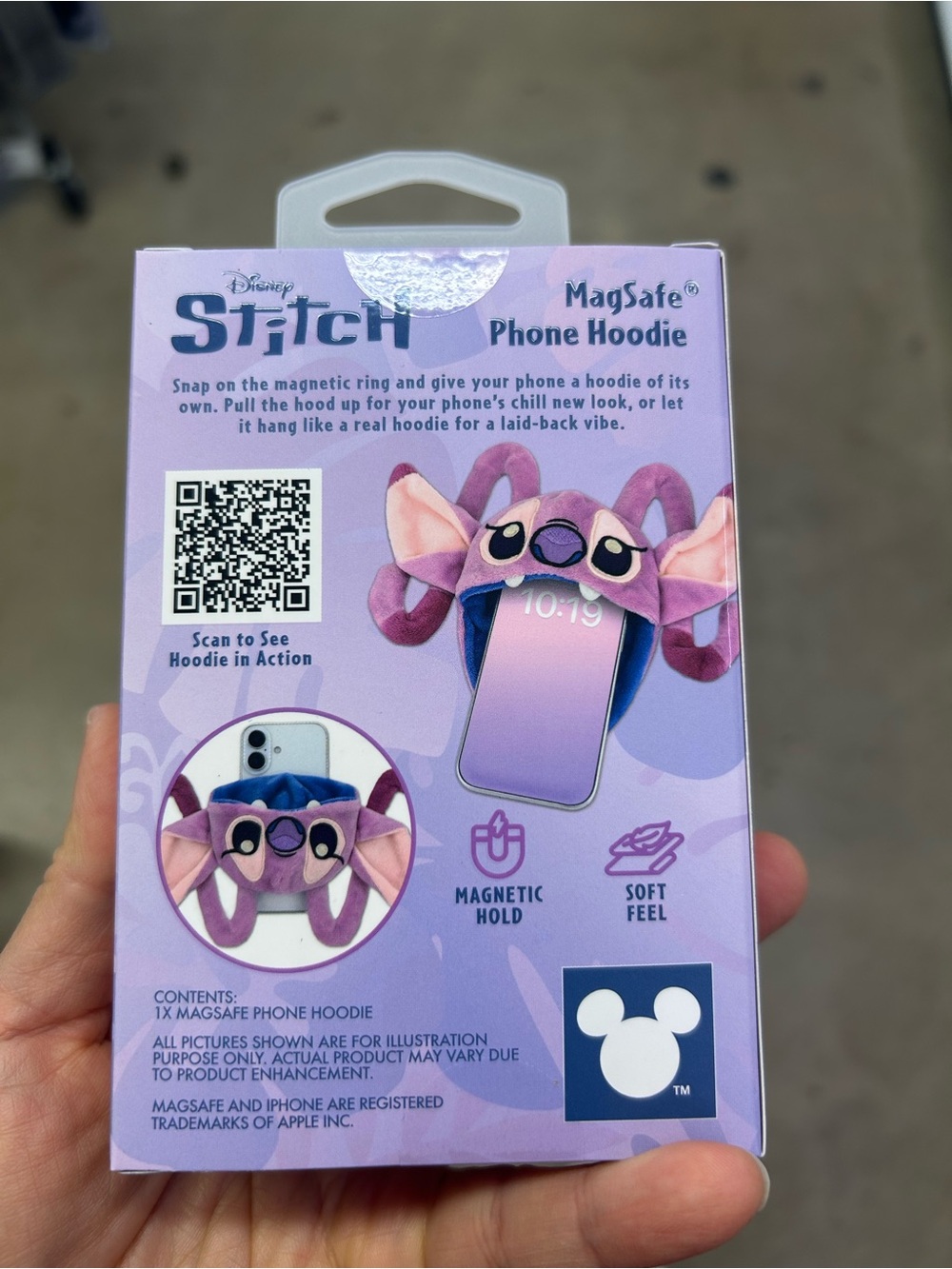 NWT Disney Stitch MagSafe Phone Hoodie - Picture 2 of 2